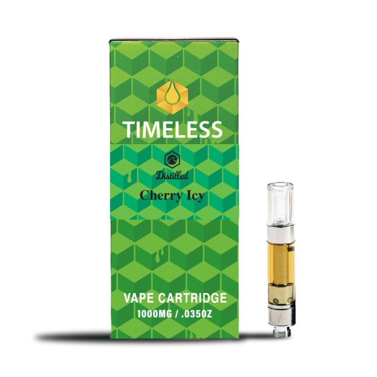 Cherry Icy Strain Vape Cartridge 1g Timeless Vapes