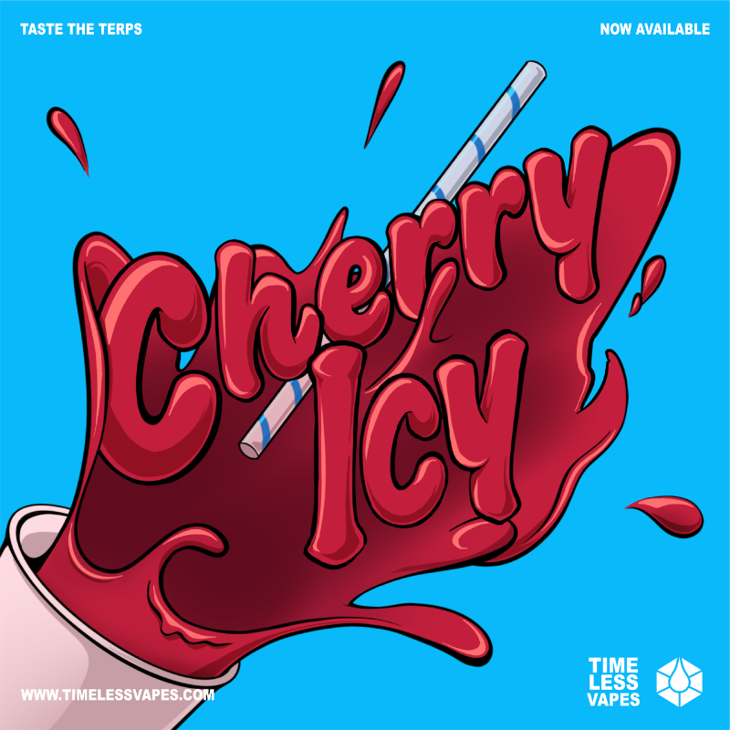 Timeless Vapes Cherry Icy Flavor Art