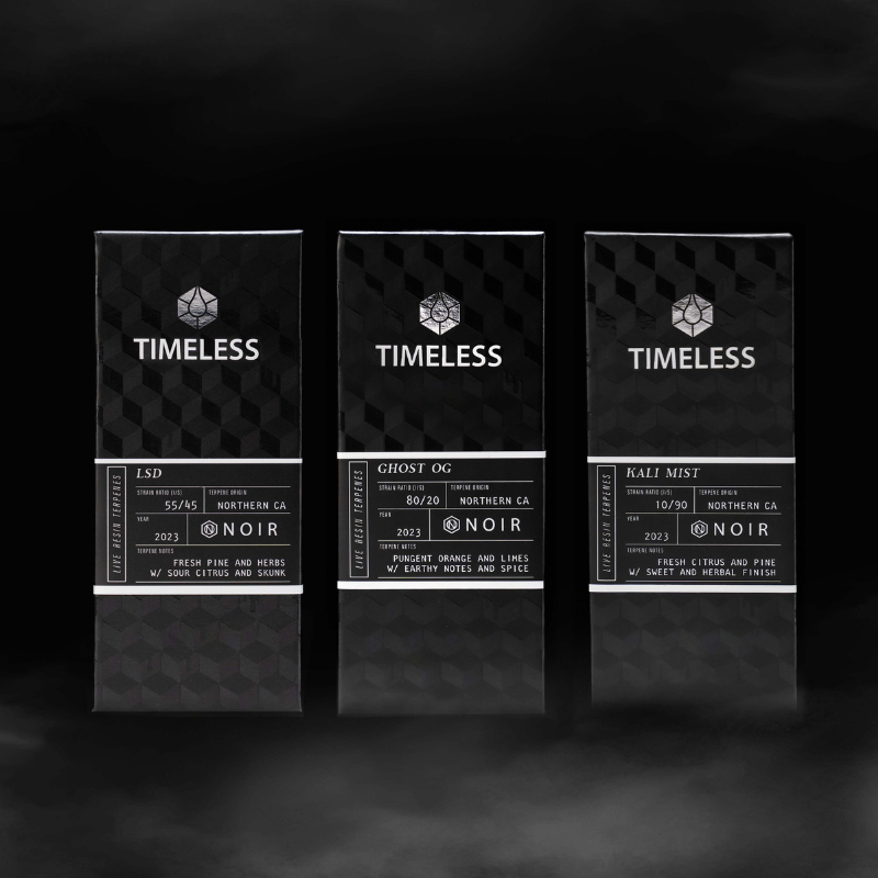 Timeless Vapes June New Noir Live Terpene Flavors