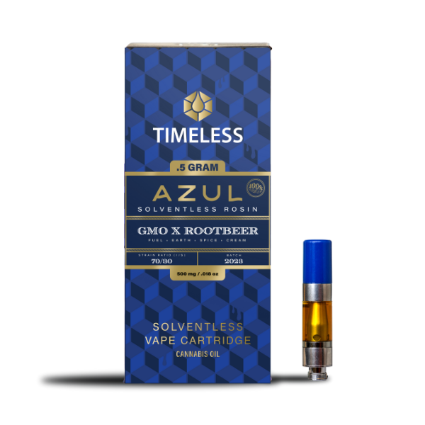 Timeless Azul GMO x Rootbeer Live Rosin