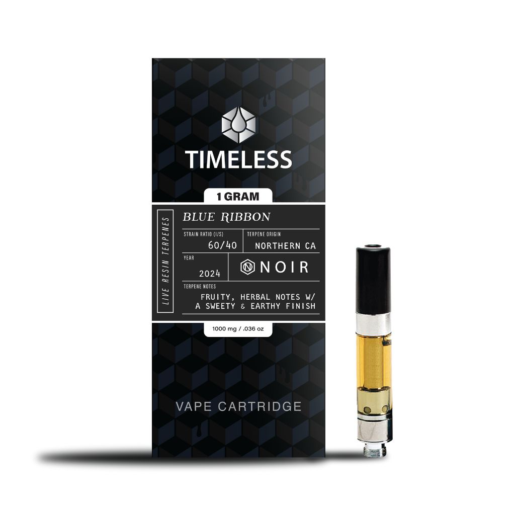 Timeless Noir Blue Ribbon Vape Cartridge 1000mg