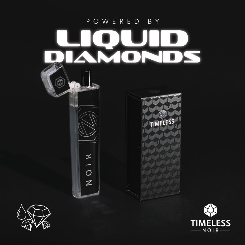 Timeless Noir with Liquid Diamonds